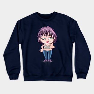 beautiful girls - cartoon character for young girls (choose your twin) Crewneck Sweatshirt